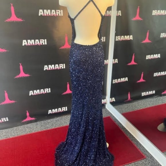 Primavera Prom Dress 3291 Navy Size 00 NWT - Picture 2 of 4